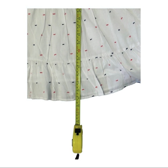 Jessica Simpson white fit and flare cutout dotted cotton mini dress size XS new - Picture 11 of 13